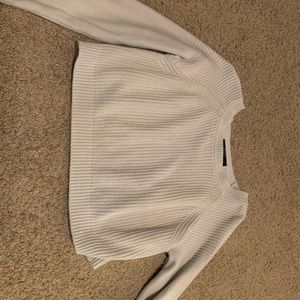 Gray Knit sweater crop top